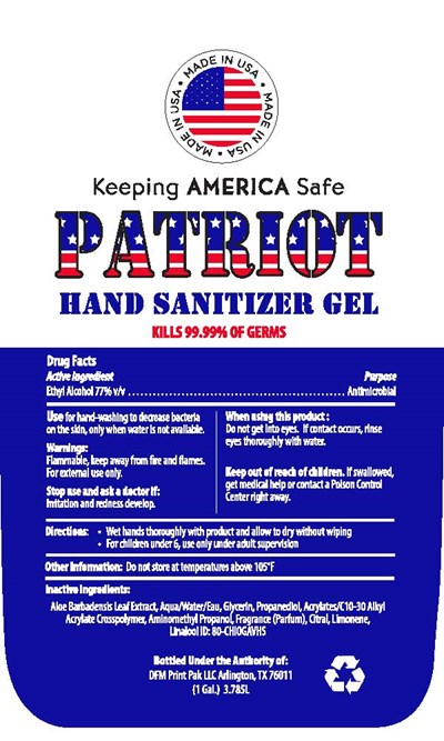 Gallon Label (Patriot Sanitizer Label Final Art)